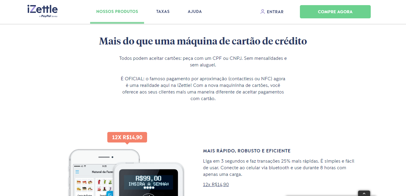 maquininha de cartão - izettle maquininha de cartão - izettle