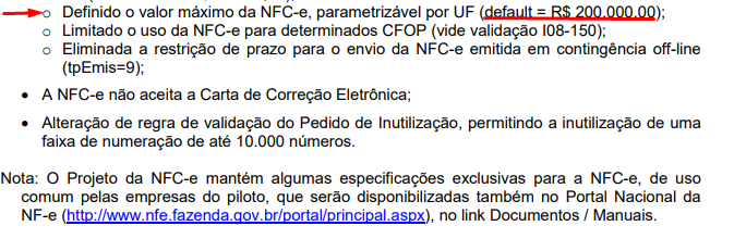 nfc-e valor máximo com identificação nfc-e valor máximo com identificação