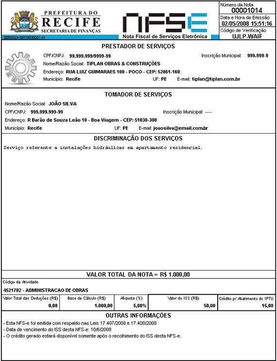 emitir nota fiscal corretamente