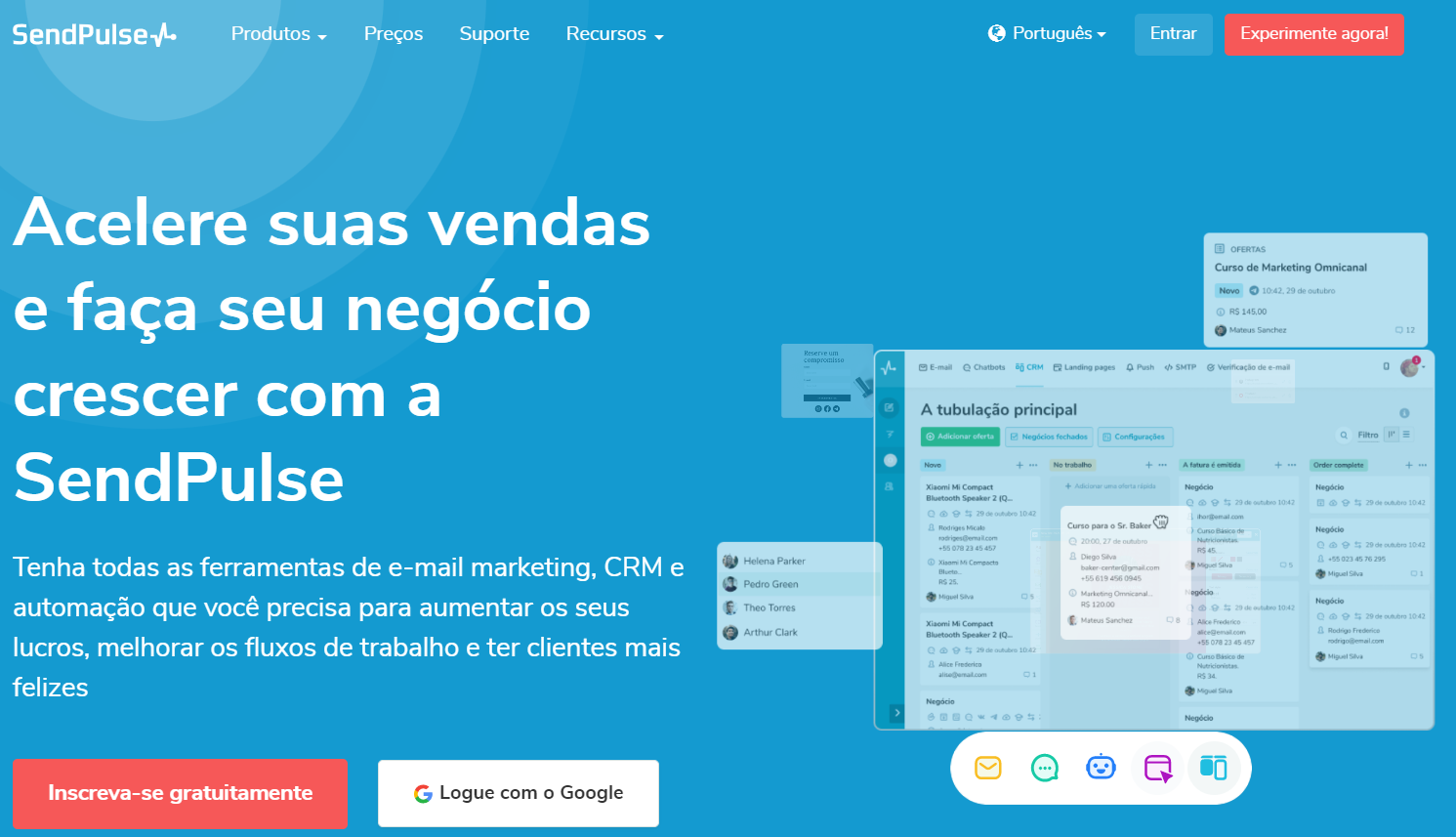 sendpulse automação de matketing