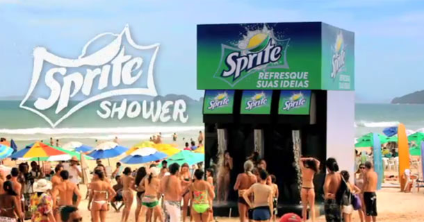 exemplo marketing de guerrilha sprite shower