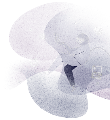 Ilustração de personagem assinando newsletter