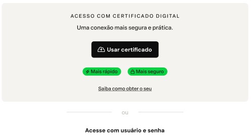 Opções de autenticação